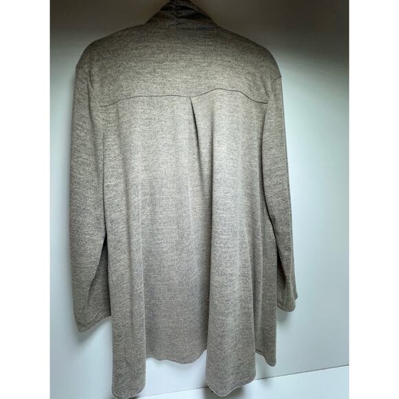 Notations Large Women’s Cardigan Brown Open Front Knit Long Sweater - Picture 6 of 6